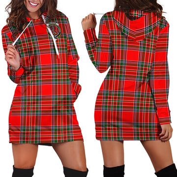 MacBain Tartan Hoodie Dress with Family Crest