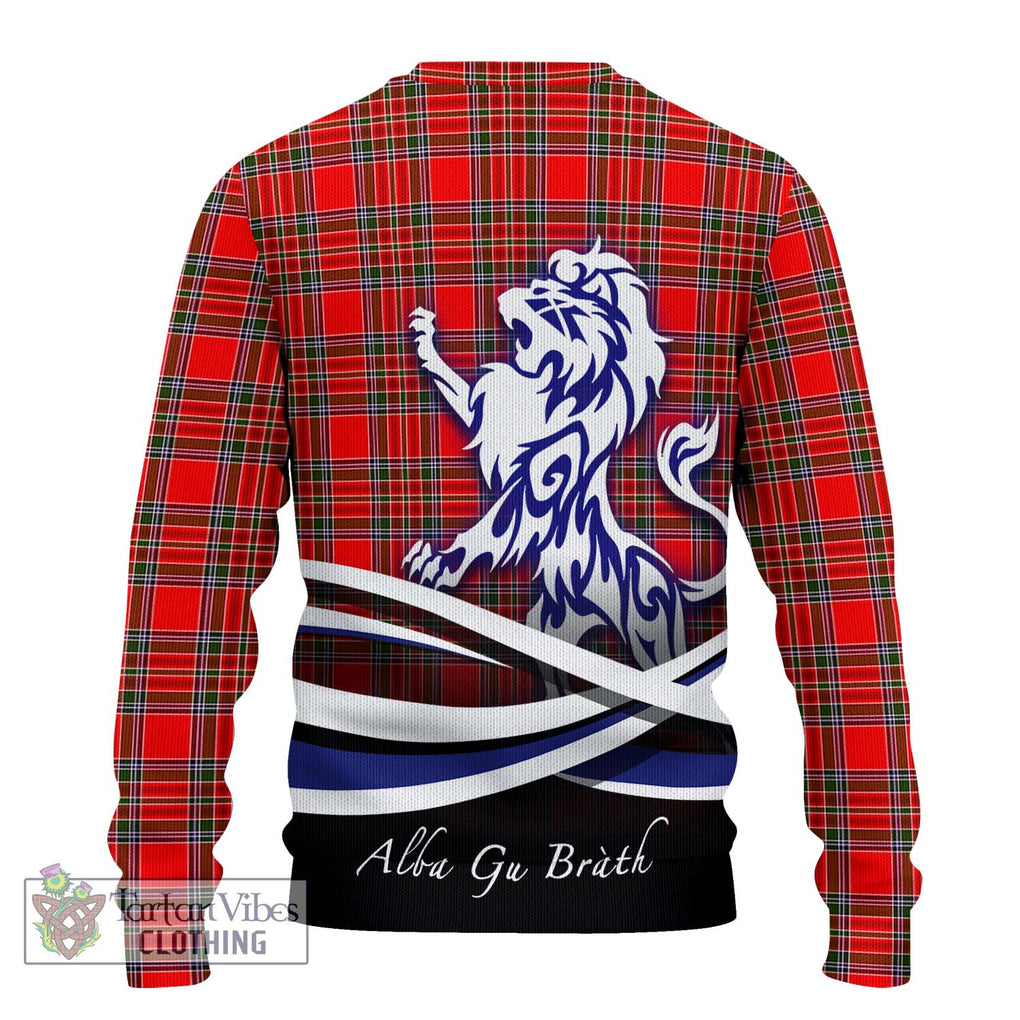 MacBain Tartan Knitted Sweater with Alba Gu Brath Regal Lion Emblem - Tartanvibesclothing Shop