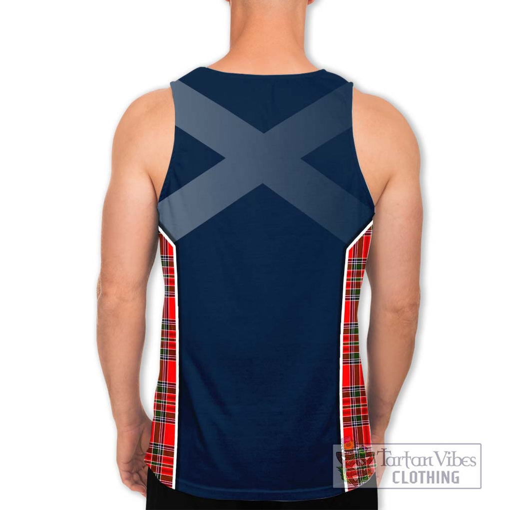 MacBain Tartan Men's Tank Top with Family Crest and Lion Rampant Vibes Sport Style - Tartan Vibes Clothing