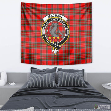 MacBain Tartan Tapestry Wall Hanging and Home Decor for Room with Family Crest