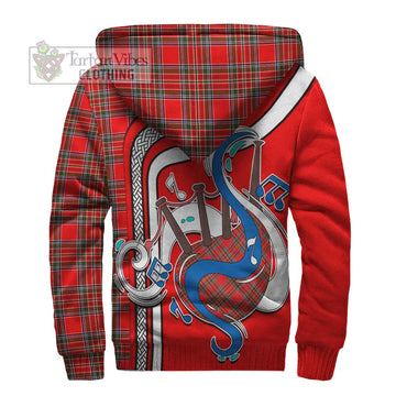 MacBain Tartan Sherpa Hoodie with Epic Bagpipe Style