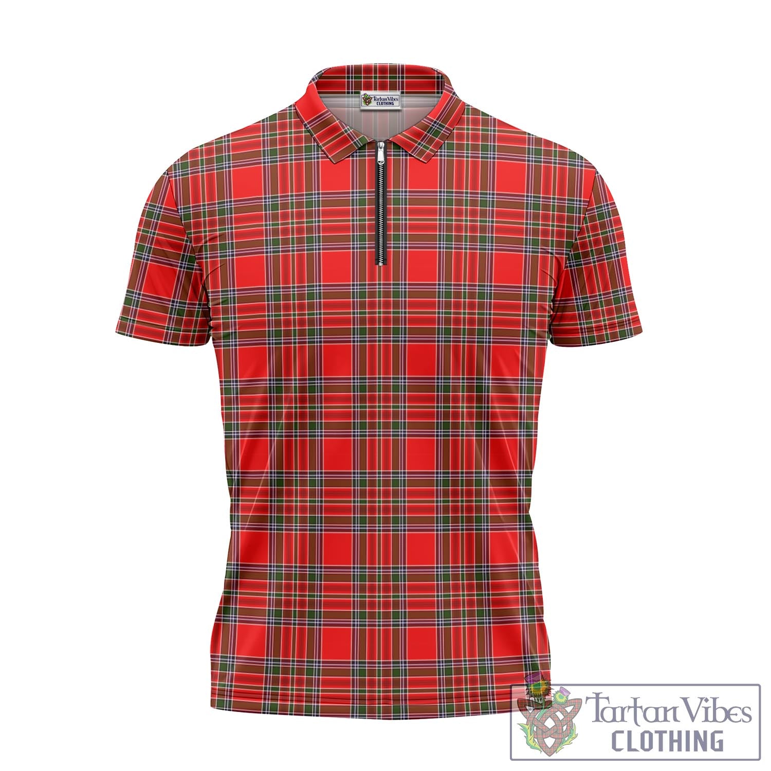 Tartan Vibes Clothing MacBain Tartan Zipper Polo Shirt