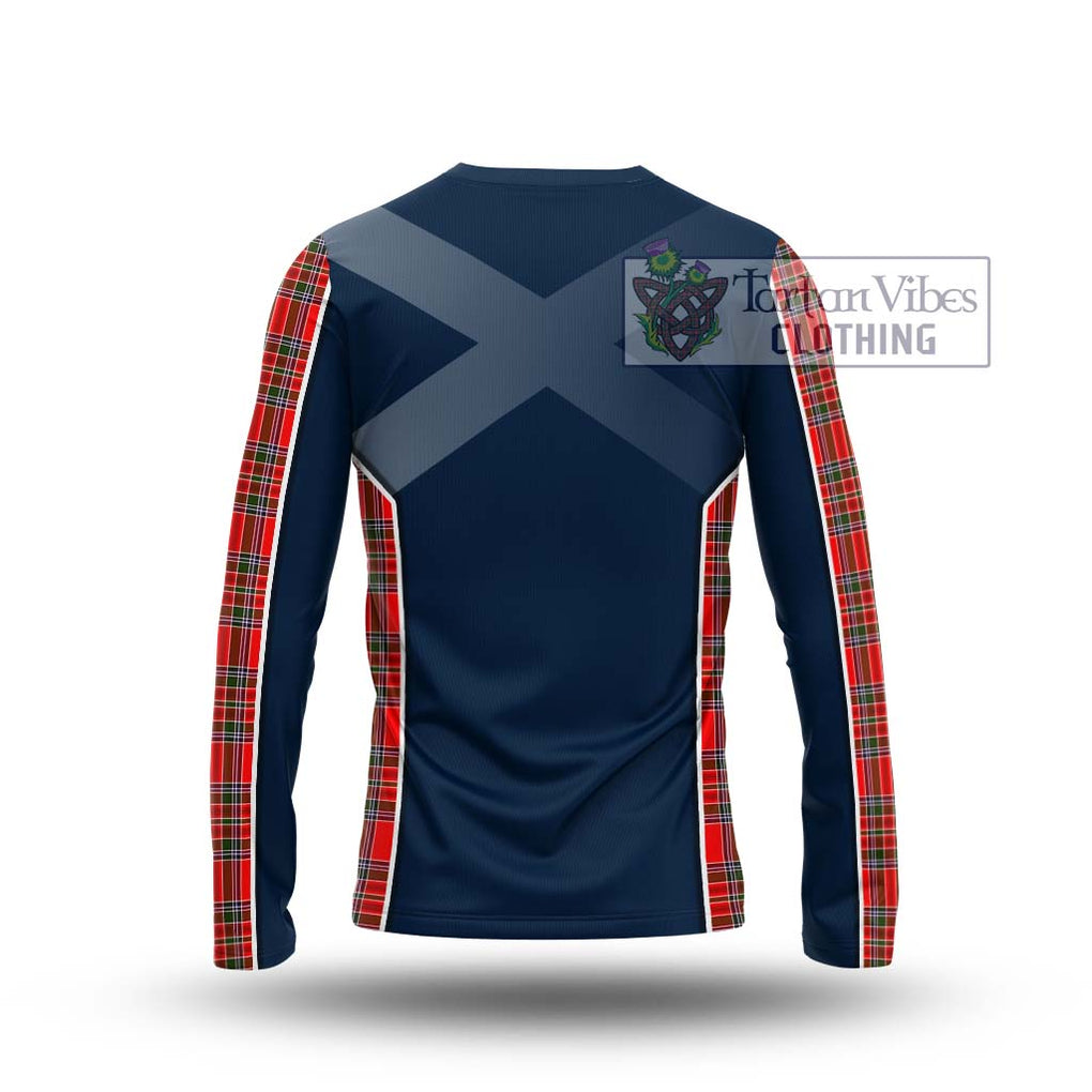 MacBain Tartan Long Sleeve T-Shirt with Family Crest and Lion Rampant Vibes Sport Style - Tartan Vibes Clothing