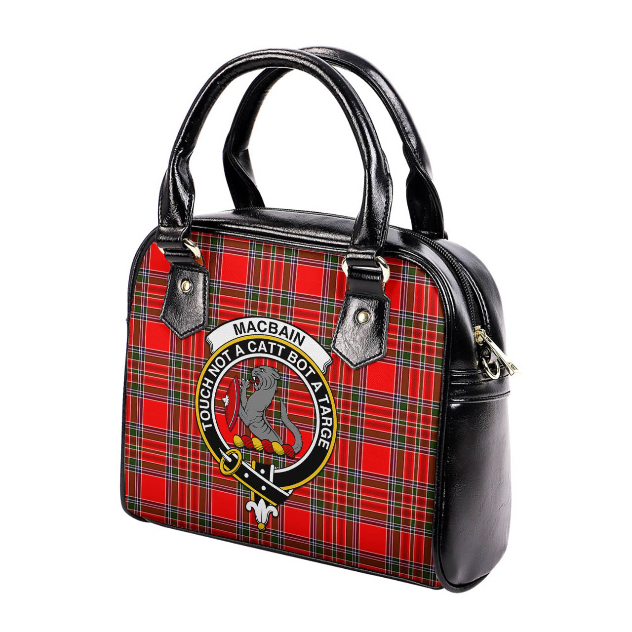 MacBain Tartan Shoulder Handbags with Family Crest - Tartanvibesclothing