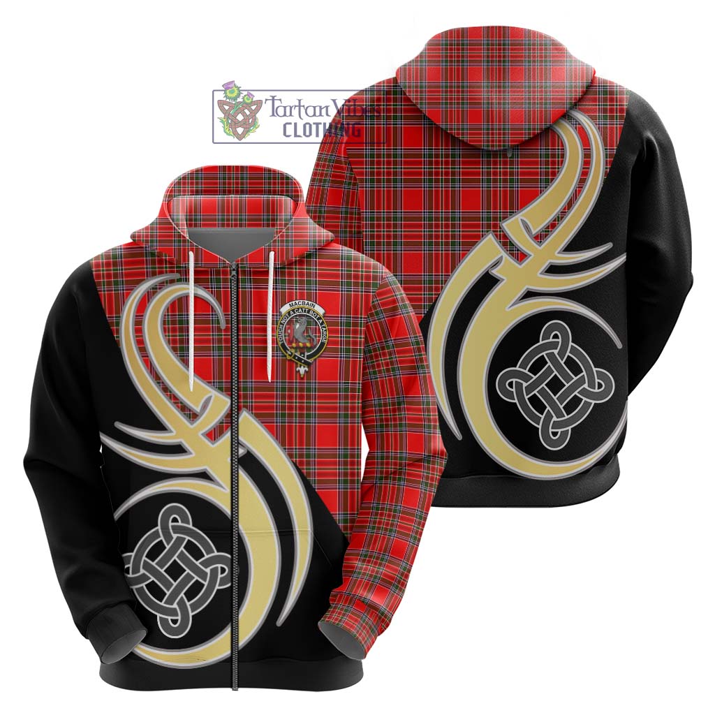 MacBain Tartan Hoodie with Family Crest and Celtic Symbol Style - Tartan Vibes Clothing