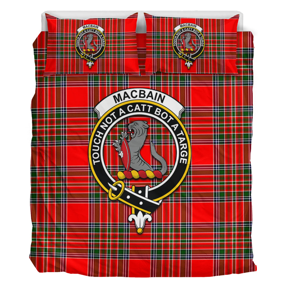 MacBain Tartan Bedding Set with Family Crest - Tartan Vibes Clothing