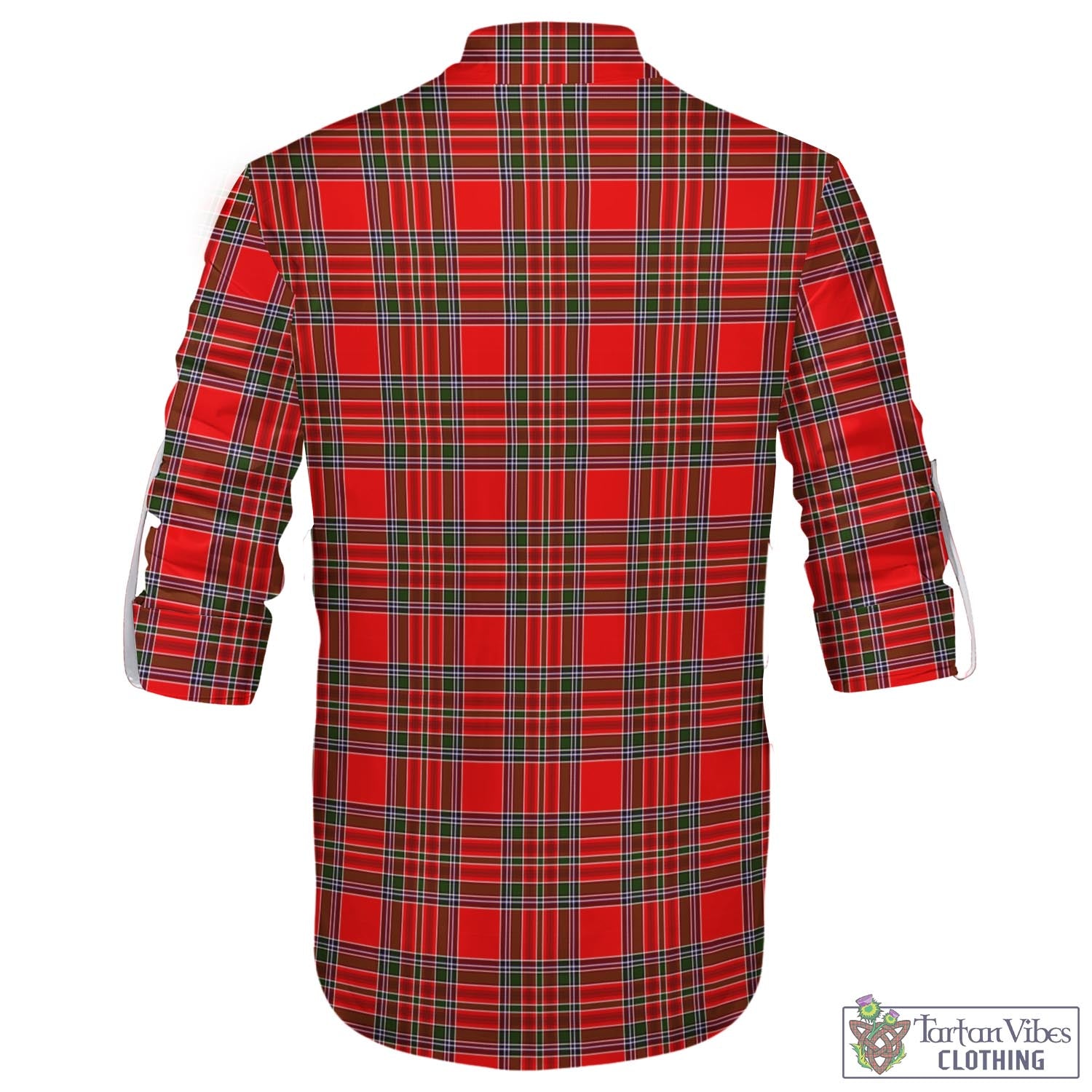 Tartan Vibes Clothing MacBain Tartan Men's Scottish Traditional Jacobite Ghillie Kilt Shirt