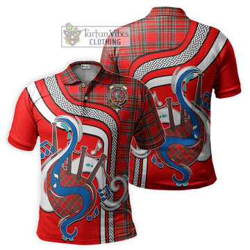 MacBain Tartan Polo Shirt with Epic Bagpipe Style