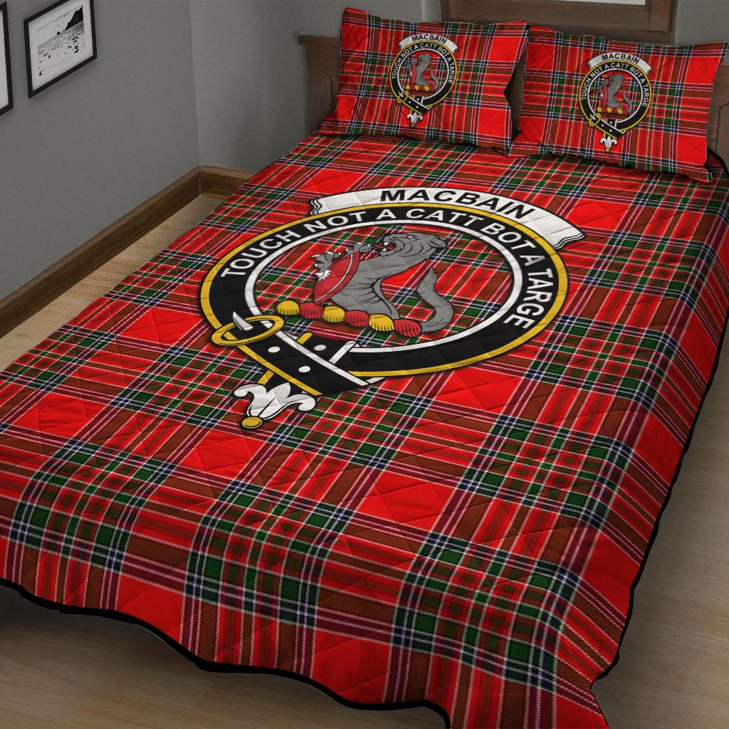 MacBain Tartan Quilt Bed Set with Family Crest - Tartan Vibes Clothing