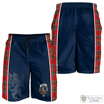 MacBain Tartan Men's Shorts with Family Crest and Lion Rampant Vibes Sport Style