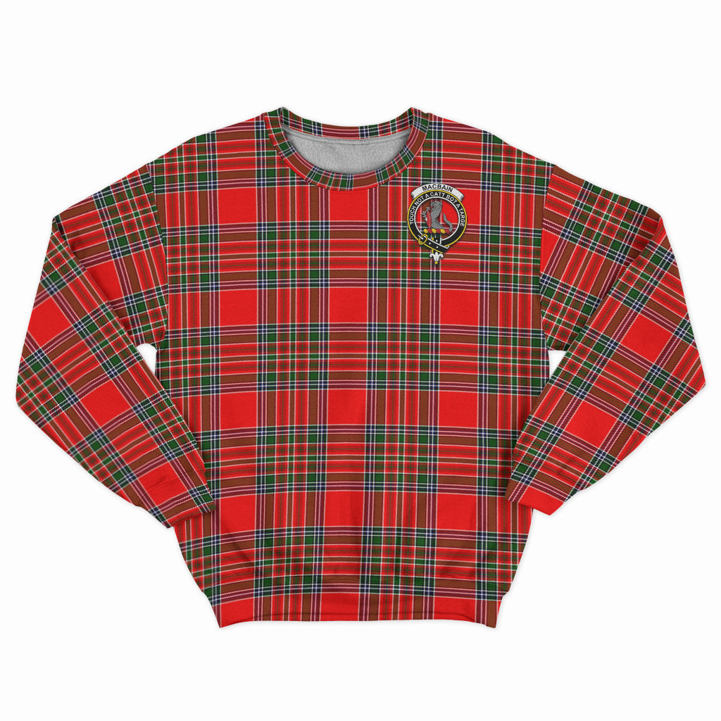 MacBain Tartan Sweatshirt with Family Crest - Tartan Vibes Clothing