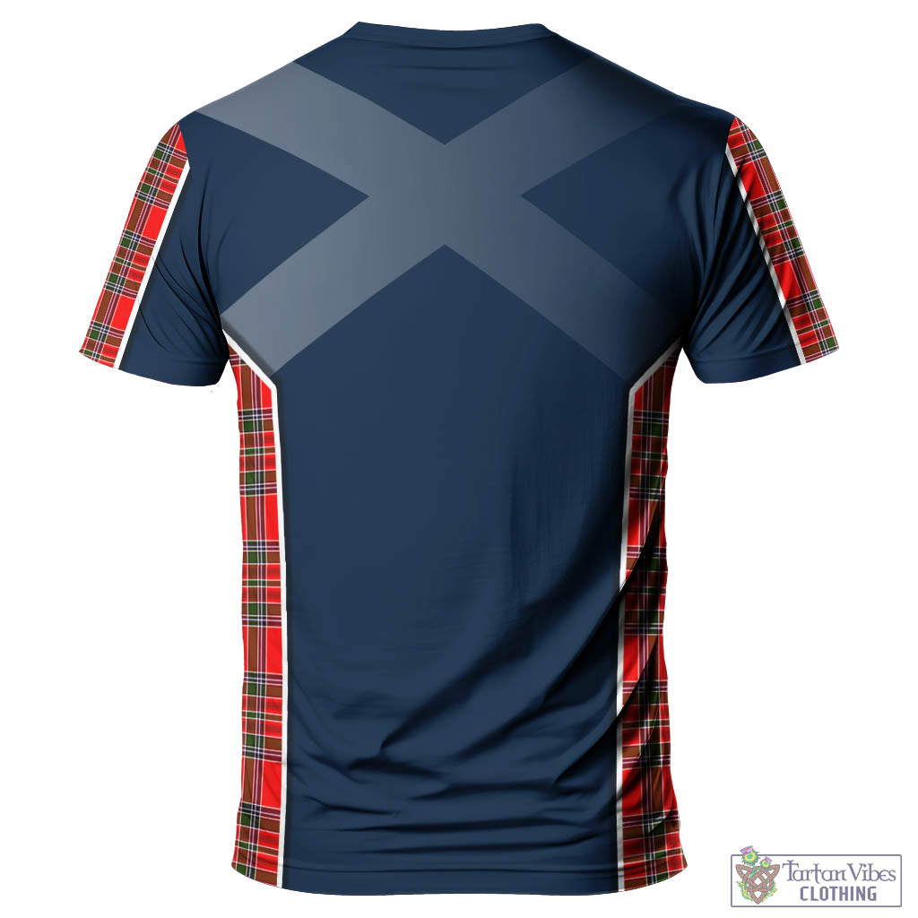 Tartan Vibes Clothing MacBain Tartan T-Shirt with Family Crest and Scottish Thistle Vibes Sport Style