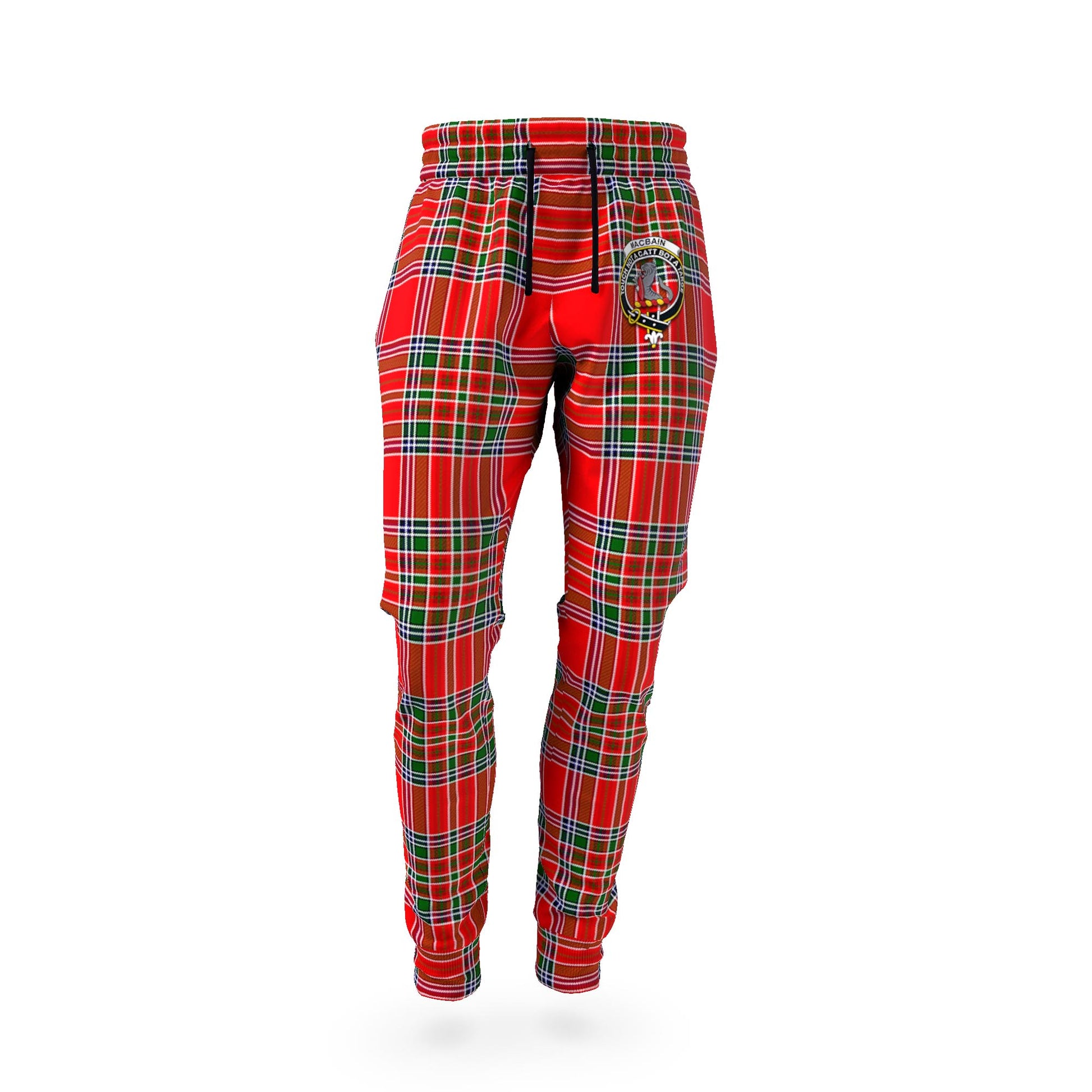 MacBain Tartan Joggers Pants with Family Crest - Tartan Vibes Clothing