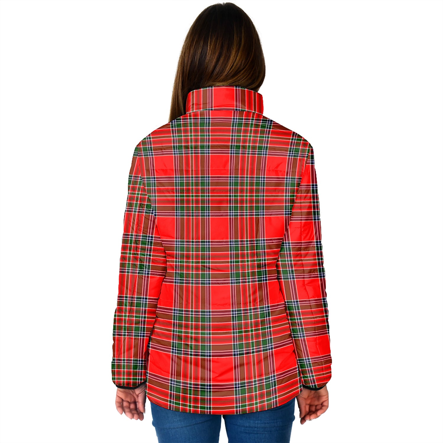 MacBain Tartan Padded Jacket with Family Crest - Tartan Vibes Clothing