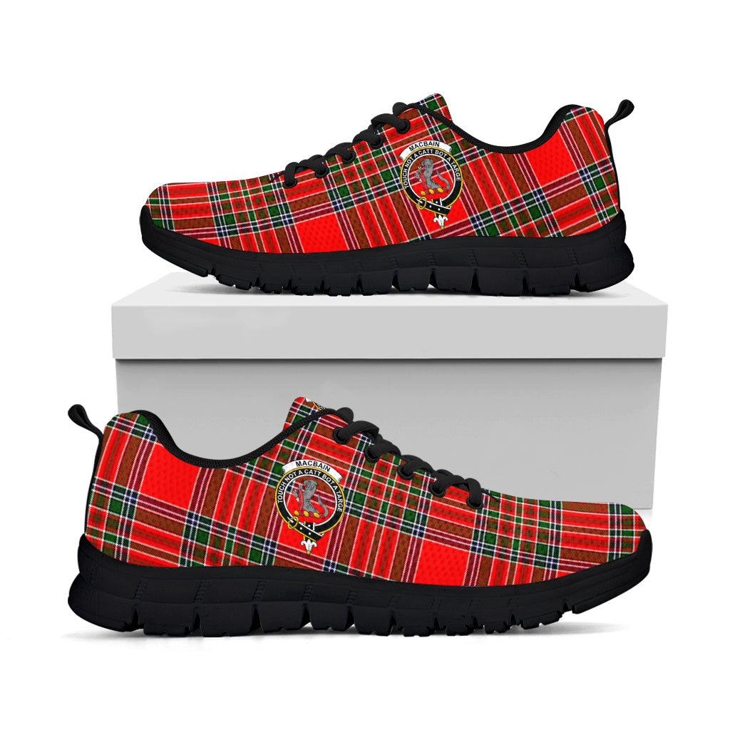 MacBain Tartan Sneakers with Family Crest - Tartan Vibes Clothing