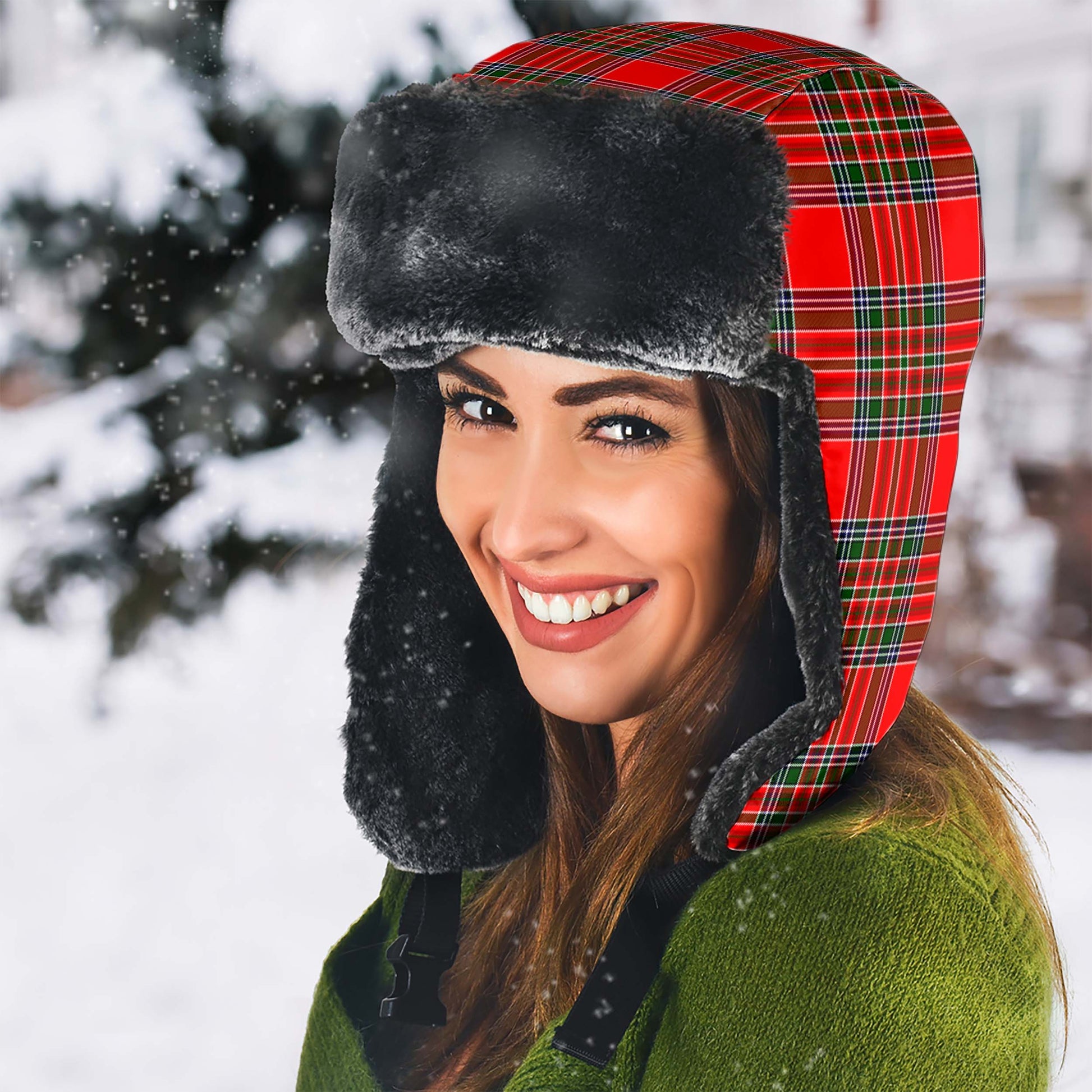 MacBain Tartan Winter Trapper Hat - Tartanvibesclothing