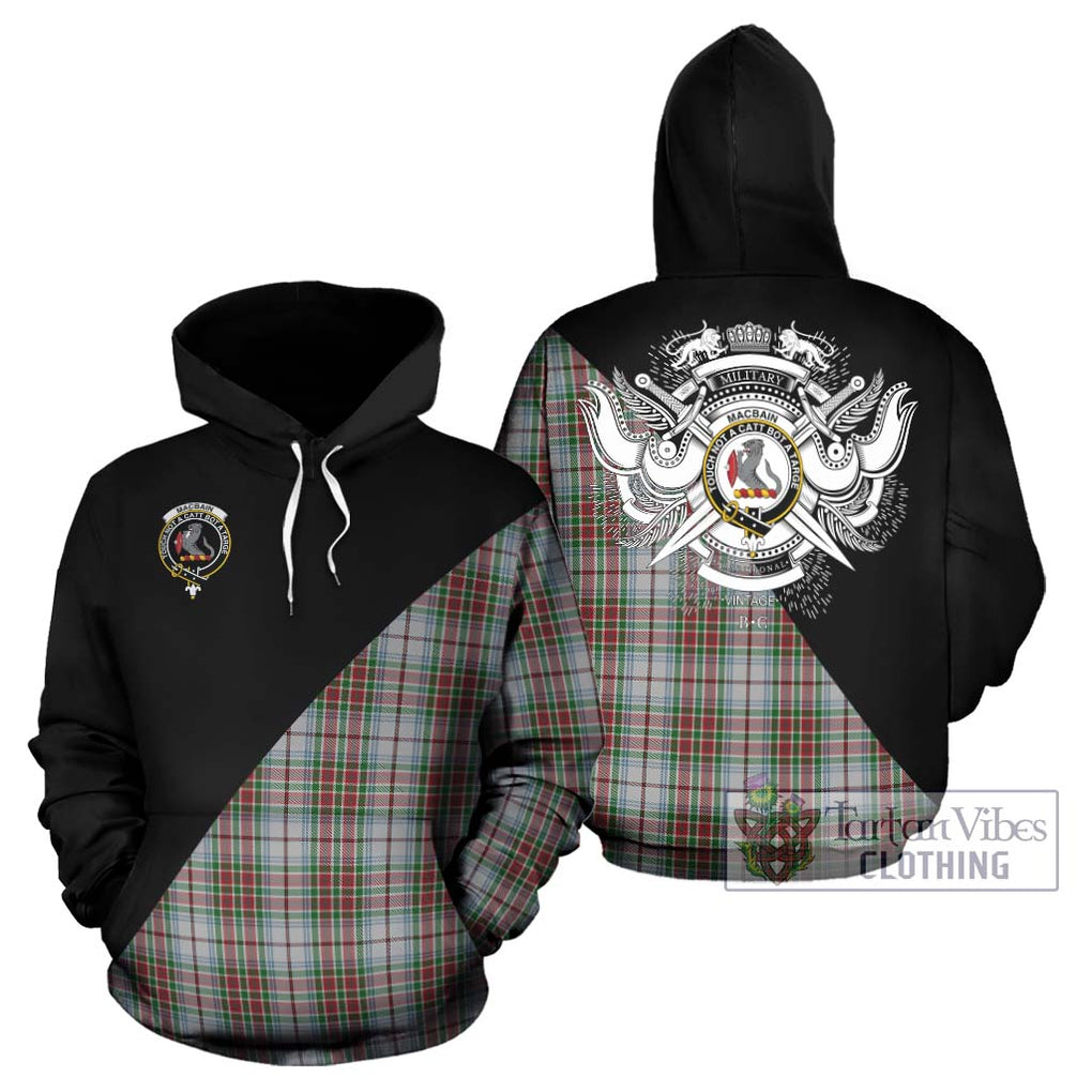 MacBain Dress Tartan Hoodie with Family Crest and Military Logo Style Zip Hoodie - Tartanvibesclothing Shop