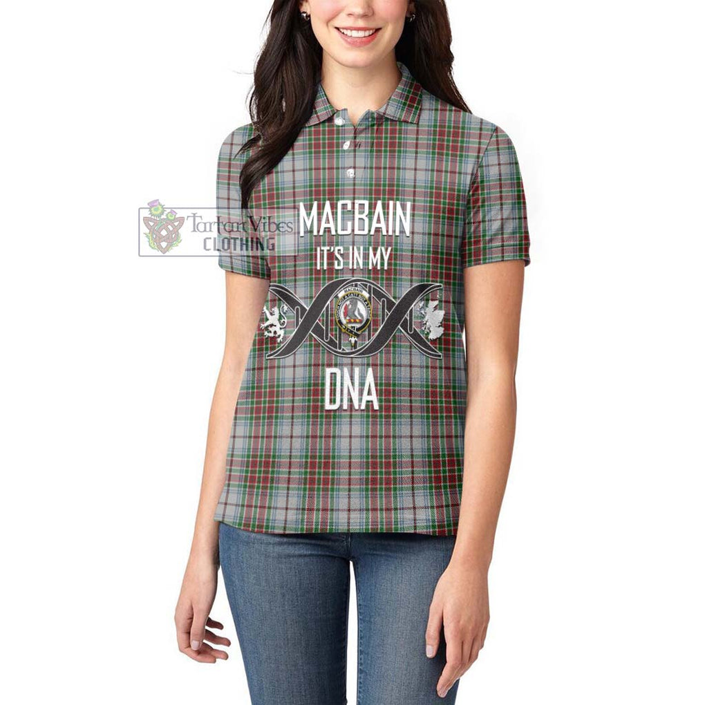 MacBain Dress Tartan Women's Polo Shirt with Family Crest DNA In Me Style Women - Tartanvibesclothing Shop