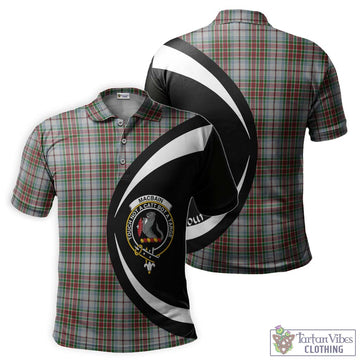 MacBain Dress Tartan Men's Polo Shirt with Family Crest Circle Style