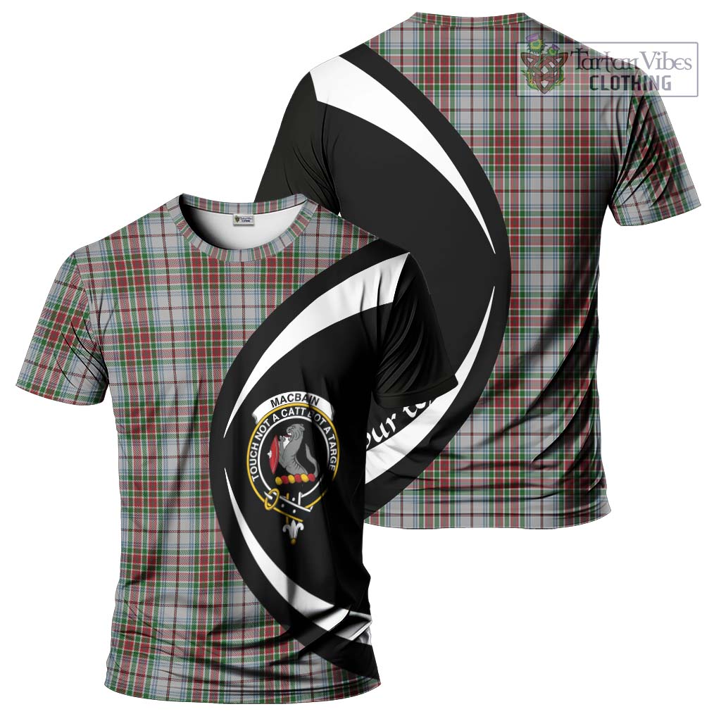 Tartan Vibes Clothing MacBain Dress Tartan T-Shirt with Family Crest Circle Style