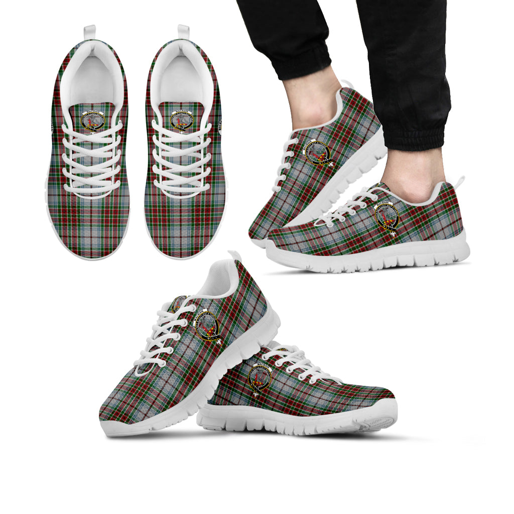 MacBain Dress Tartan Sneakers with Family Crest Kid's Sneakers - Tartan Vibes Clothing