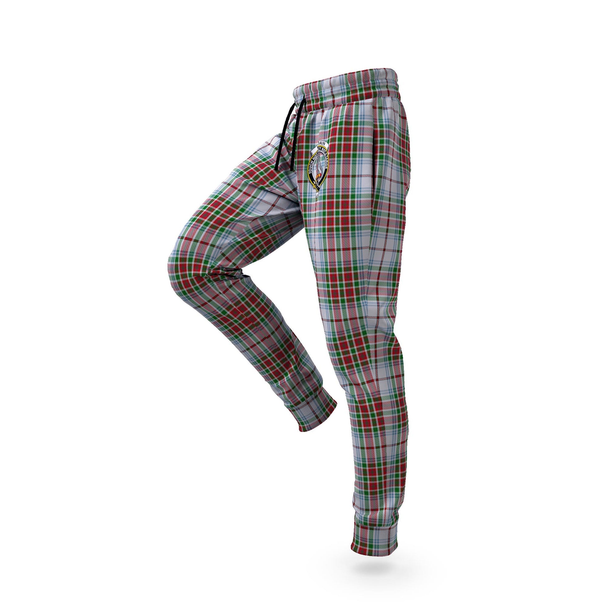 MacBain Dress Tartan Joggers Pants with Family Crest S - Tartan Vibes Clothing