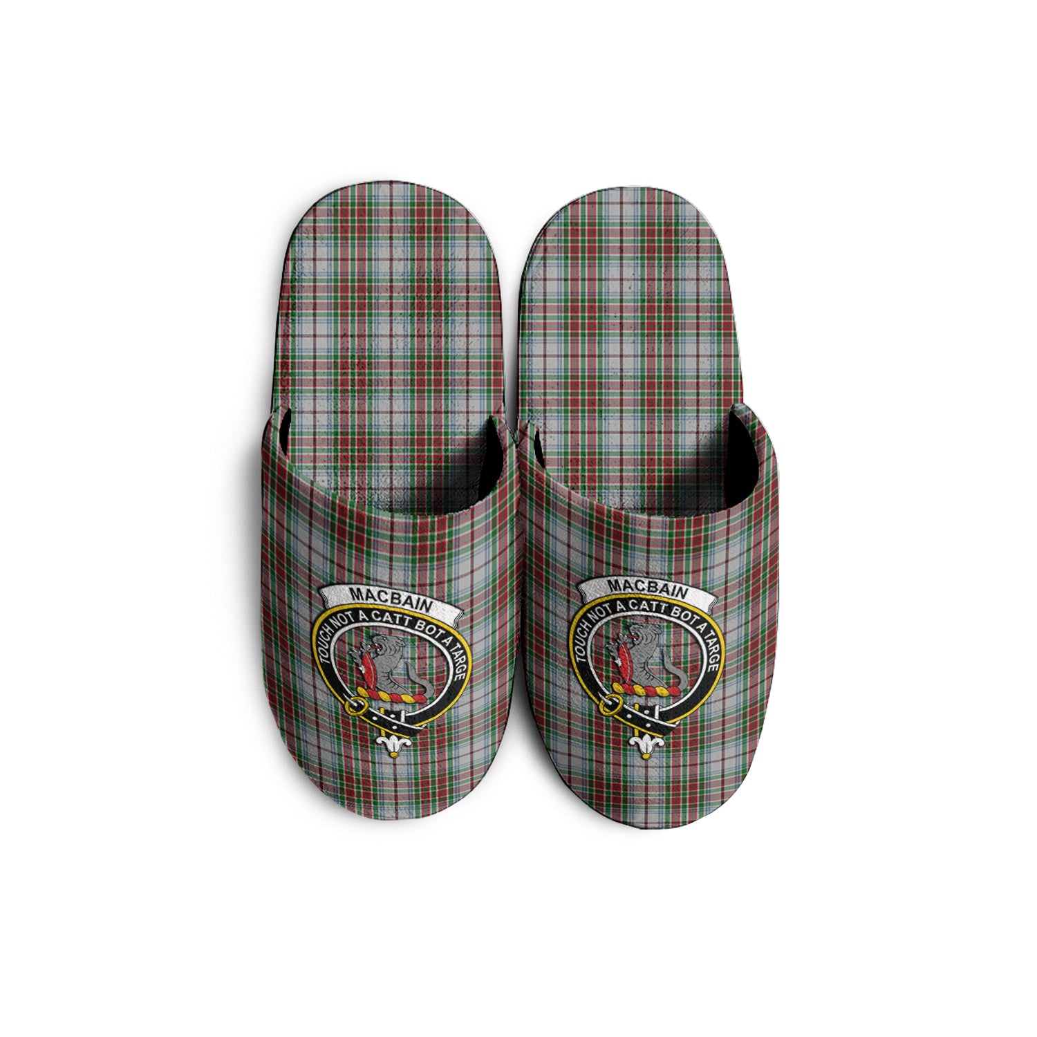 MacBain Dress Tartan Home Slippers with Family Crest - Tartanvibesclothing
