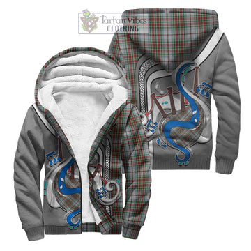 MacBain Dress Tartan Sherpa Hoodie with Epic Bagpipe Style