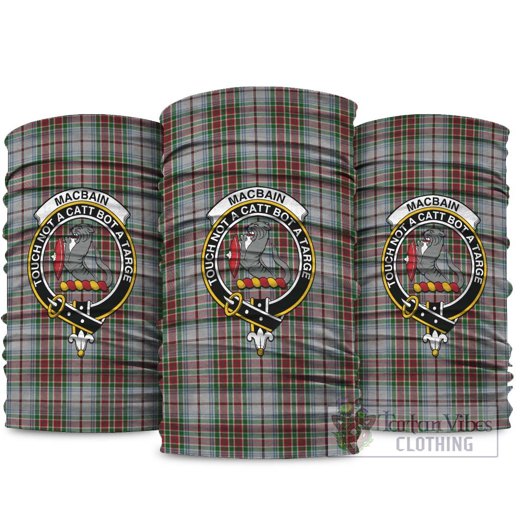 MacBain Dress Tartan Neck Gaiters, Tartan Bandanas, Tartan Head Band with Family Crest