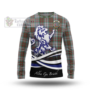 MacBain Dress Tartan Long Sleeve T-Shirt with Alba Gu Brath Regal Lion Emblem