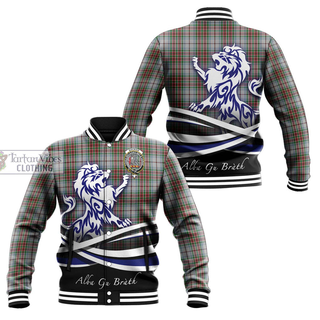 MacBain Dress Tartan Baseball Jacket with Alba Gu Brath Regal Lion Emblem Unisex - Tartanvibesclothing Shop