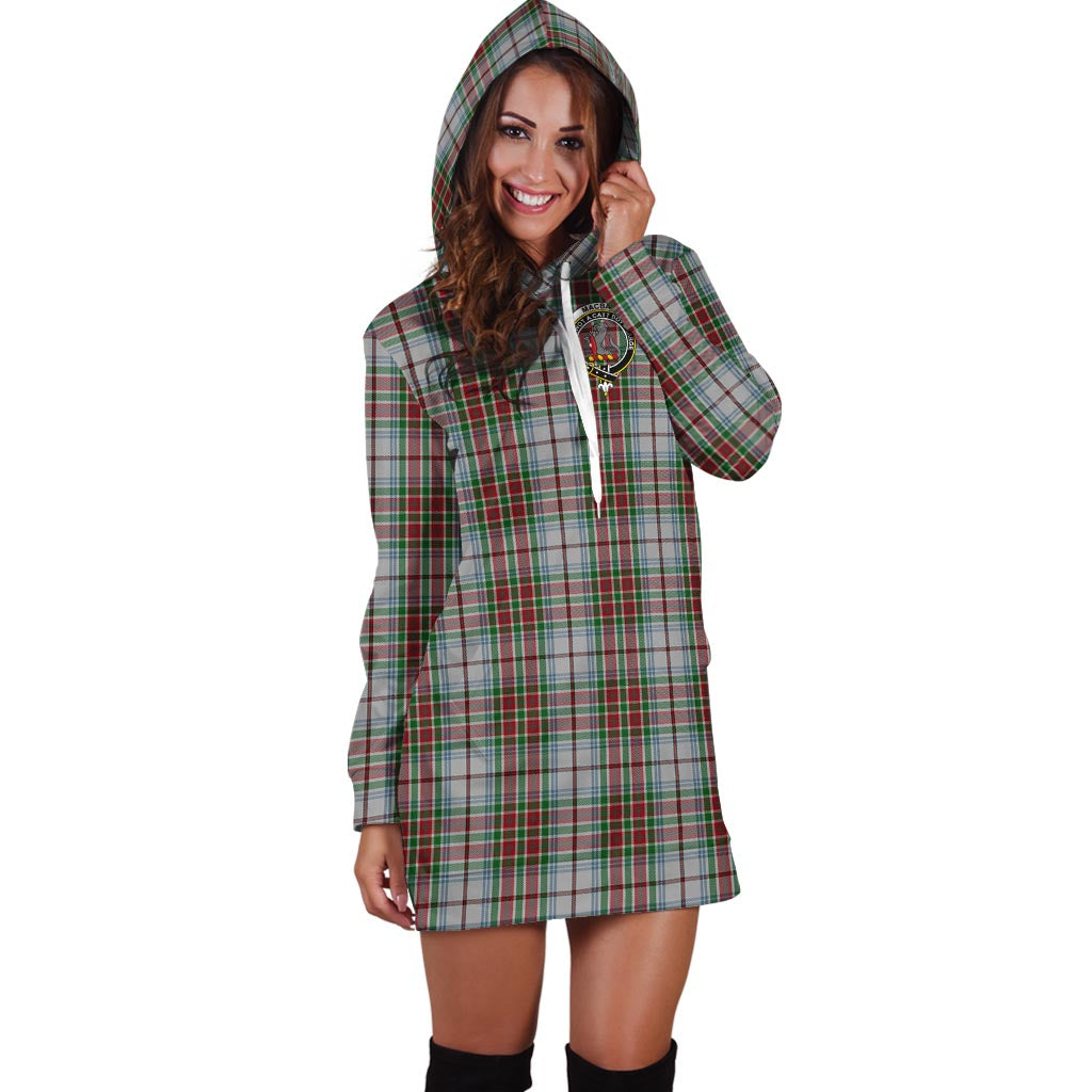 MacBain Dress Tartan Hoodie Dress with Family Crest - Tartanvibesclothing