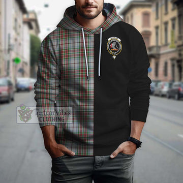 MacBain Dress Tartan Hoodie with Family Crest and Half Of Me Style