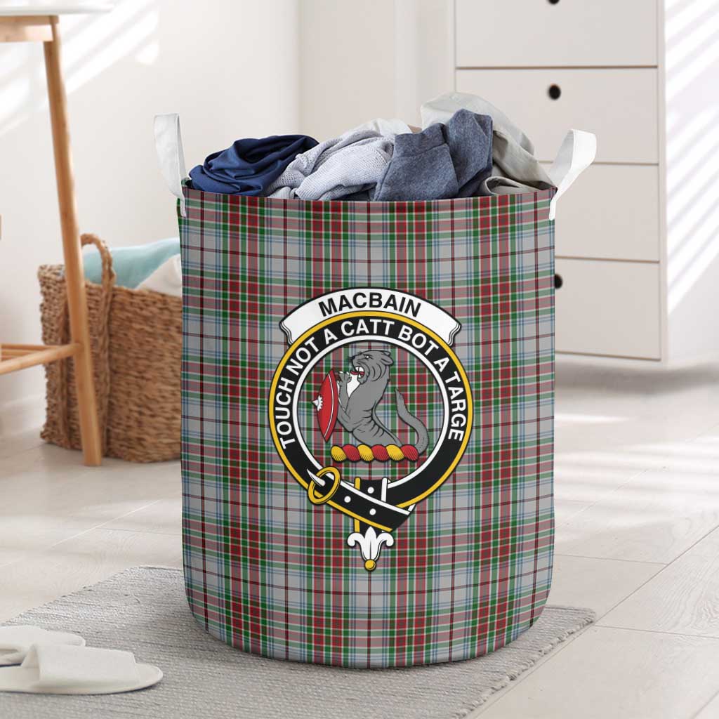 Tartan Vibes Clothing MacBain Dress Tartan Laundry Basket with Family Crest