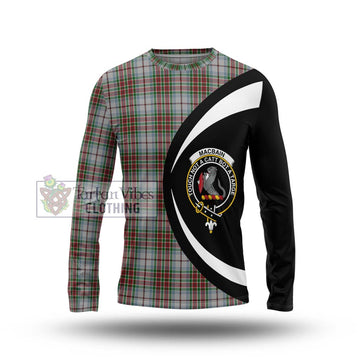 MacBain Dress Tartan Long Sleeve T-Shirt with Family Crest Circle Style