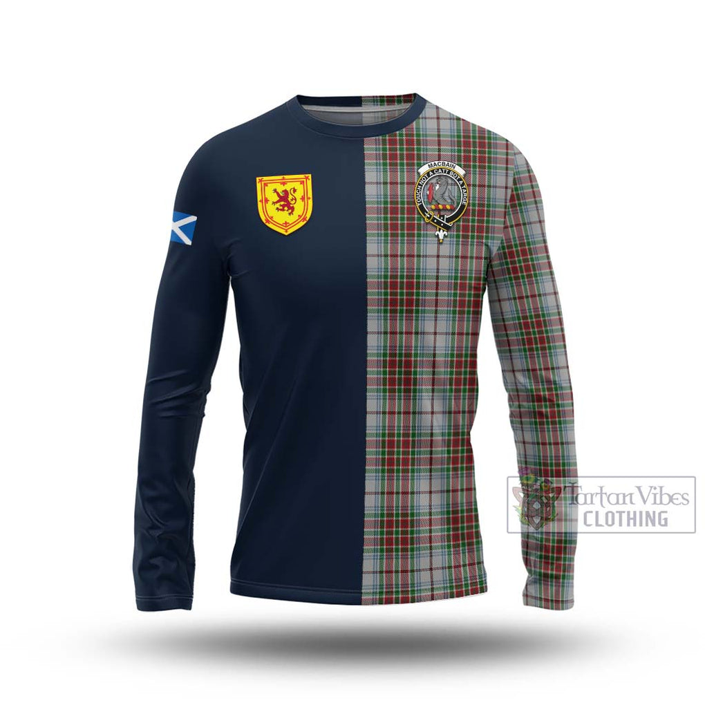 Tartan Vibes Clothing MacBain Dress Tartan Long Sleeve T-Shirt with Scottish Lion Royal Arm Half Style