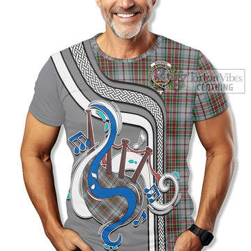 MacBain Dress Tartan T-Shirt with Epic Bagpipe Style