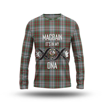 MacBain Dress Tartan Long Sleeve T-Shirt with Family Crest DNA In Me Style