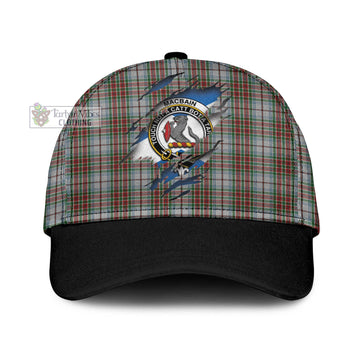MacBain Dress Tartan Classic Cap with Family Crest In Me Style
