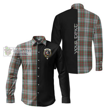 MacBain Dress Tartan Long Sleeve Button Shirt with Family Crest and Half Of Me Style