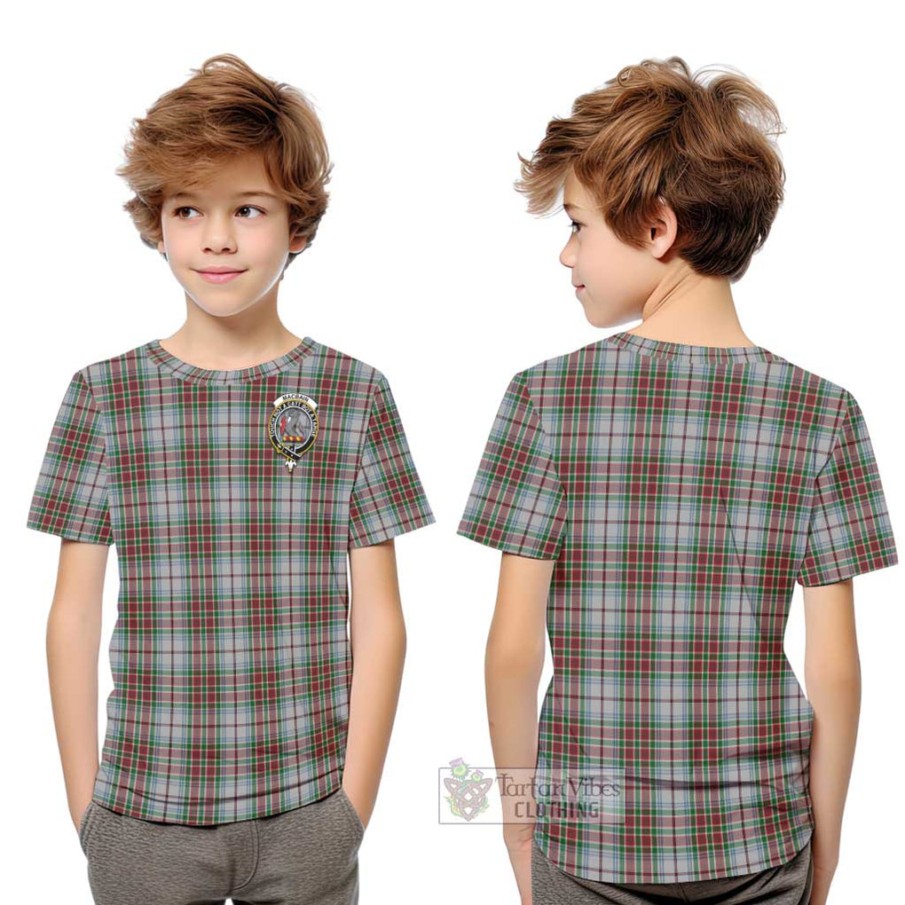 MacBain Dress Tartan Kid T-Shirt with Family Crest Youth XL Size14 - Tartanvibesclothing Shop