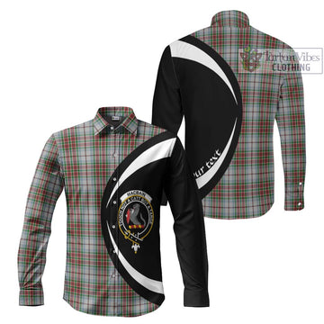 MacBain Dress Tartan Long Sleeve Button Up with Family Crest Circle Style