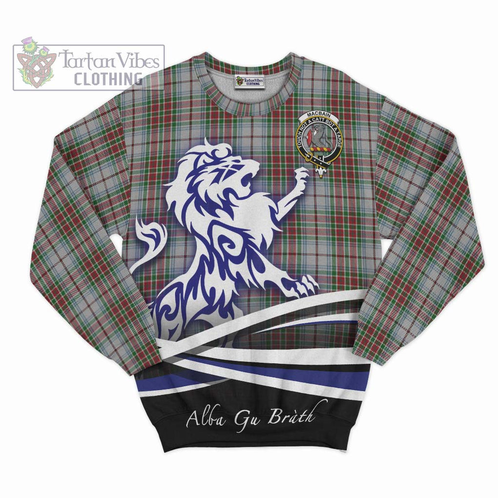 MacBain Dress Tartan Sweatshirt with Alba Gu Brath Regal Lion Emblem - Tartanvibesclothing Shop