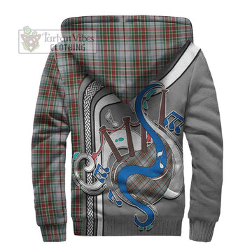 MacBain Dress Tartan Sherpa Hoodie with Epic Bagpipe Style