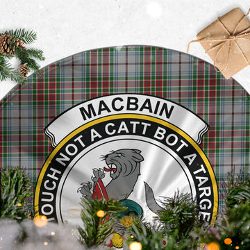 MacBain Dress Tartan Christmas Tree Skirt with Family Crest