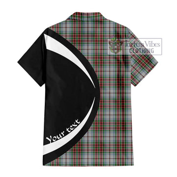 MacBain Dress Tartan Short Sleeve Button Up with Family Crest Circle Style