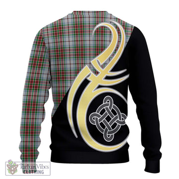 MacBain Dress Tartan Ugly Sweater with Family Crest and Celtic Symbol Style