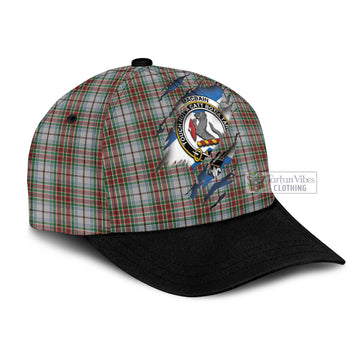 MacBain Dress Tartan Classic Cap with Family Crest In Me Style