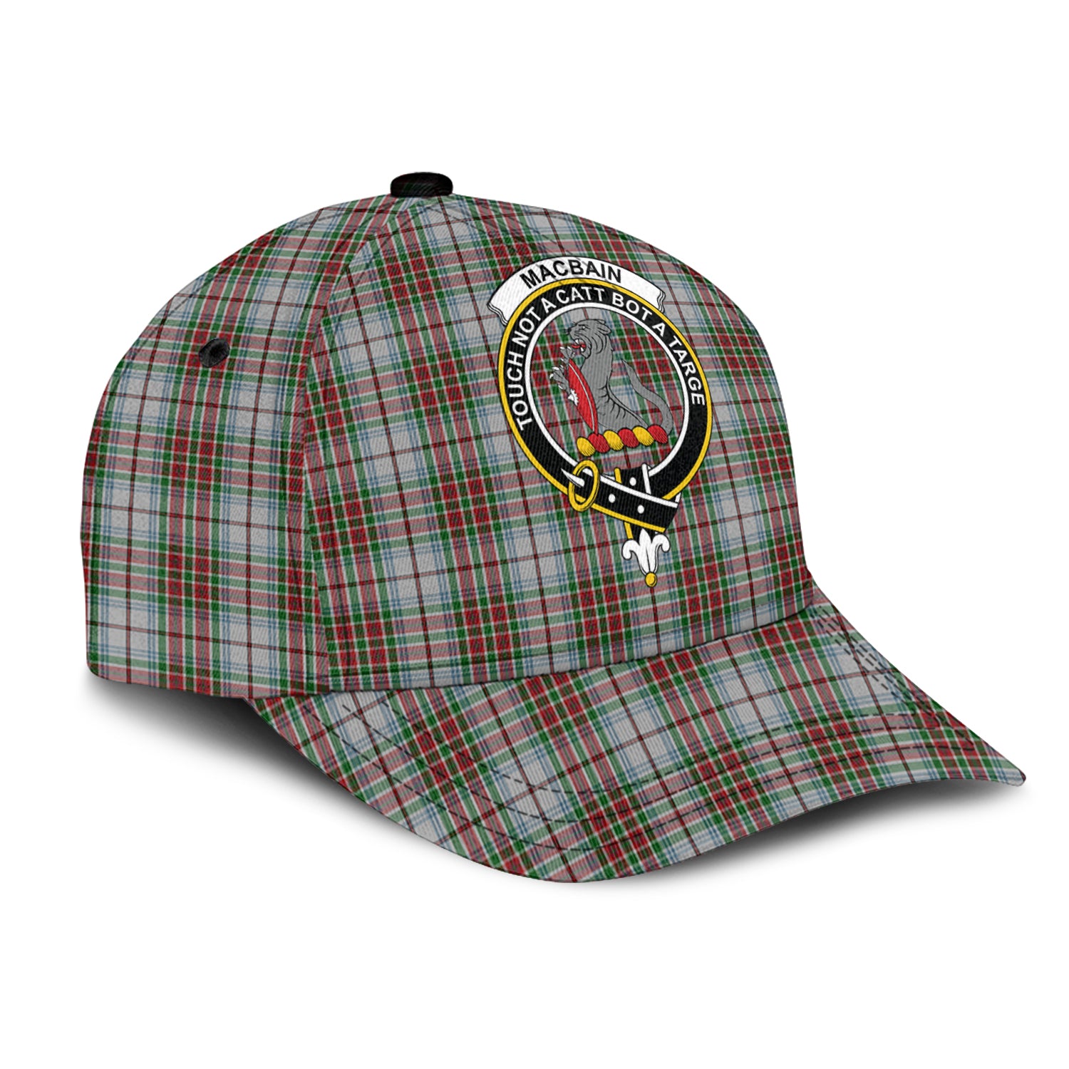 MacBain Dress Tartan Classic Cap with Family Crest - Tartan Vibes Clothing