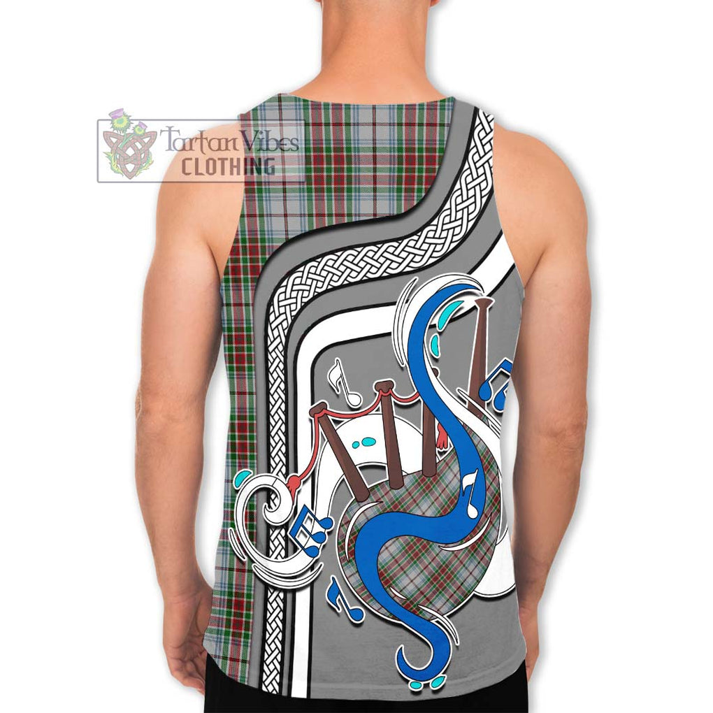 MacBain Dress Tartan Men's Tank Top with Epic Bagpipe Style - Tartanvibesclothing Shop